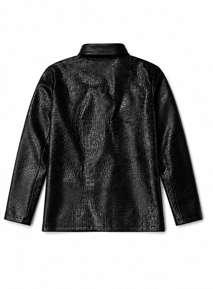 Black Crocodile Jacket — back