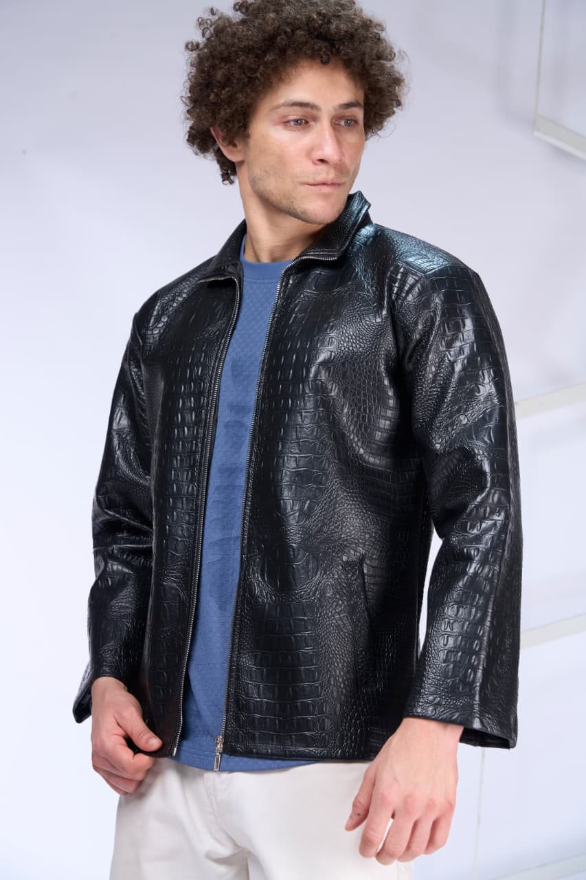 Black Crocodile Jacket — professional photo 1