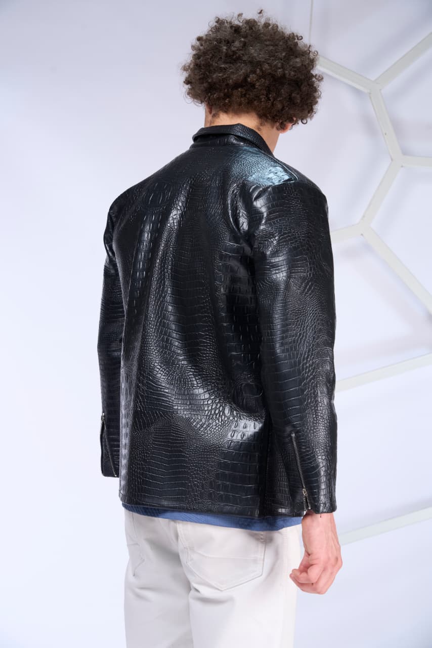 Black Crocodile Jacket — professional photo 2