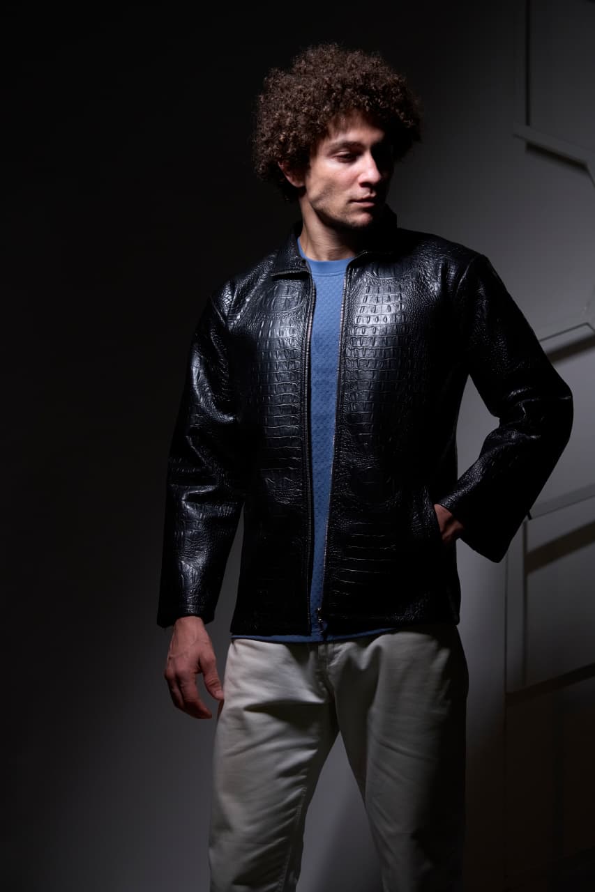 Black Crocodile Jacket — professional photo 3