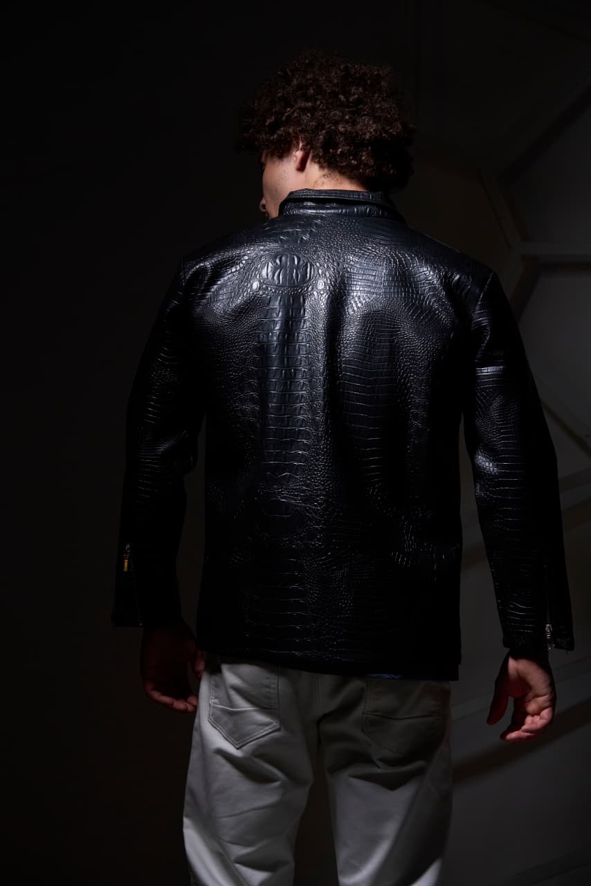 Black Crocodile Jacket — professional photo 4