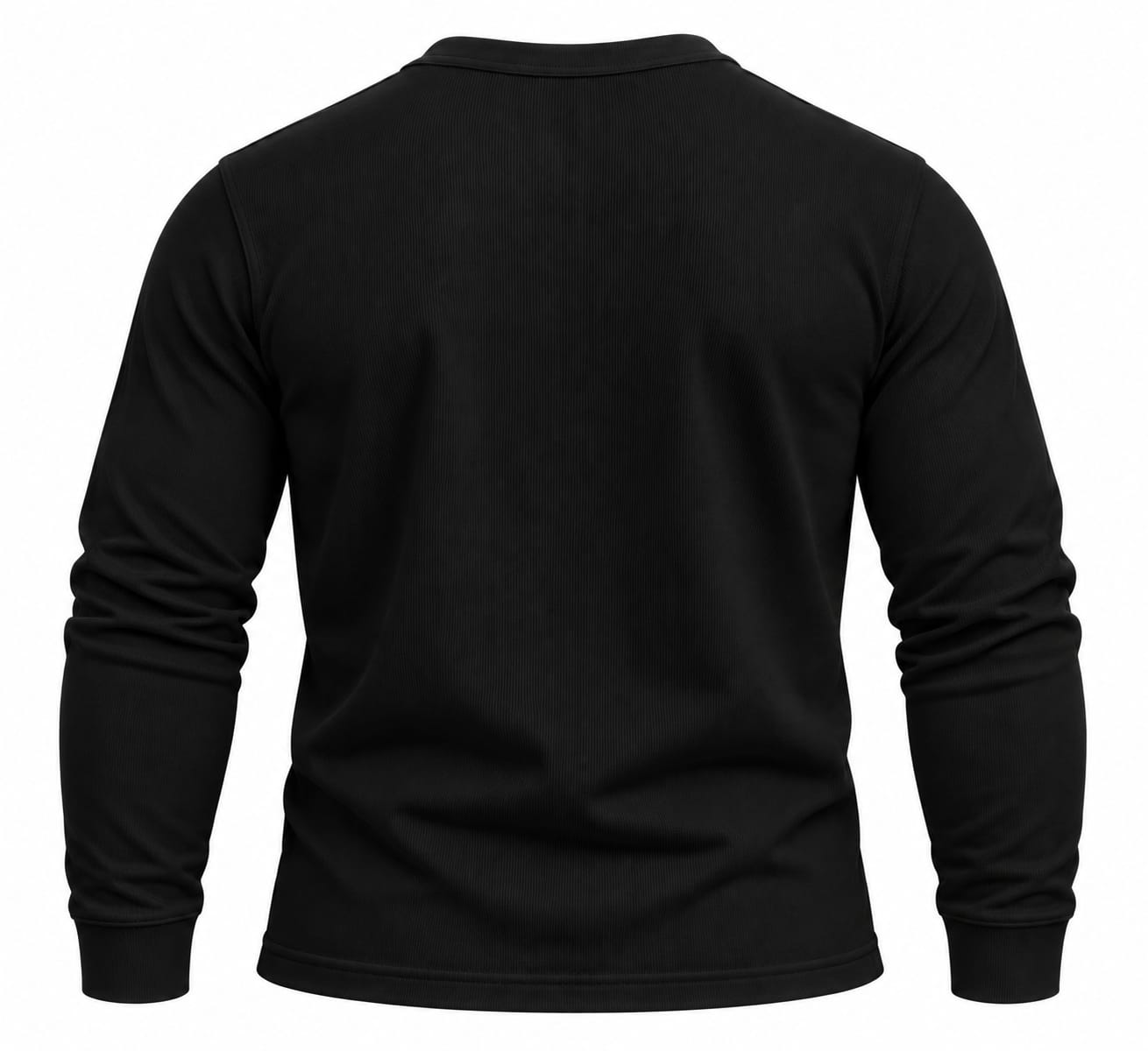 Black Henley — back