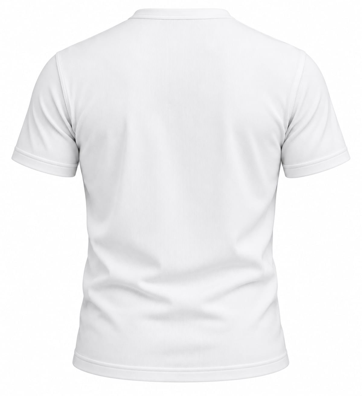 Half White Henley — back