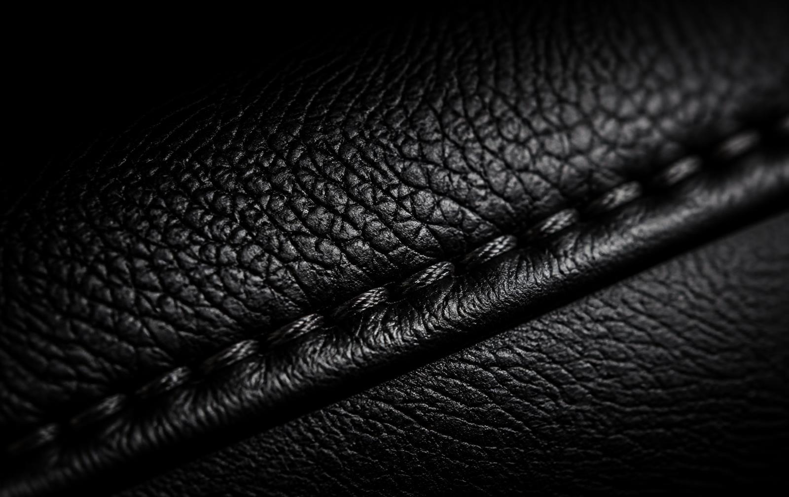 Macro detail of full-grain lambskin